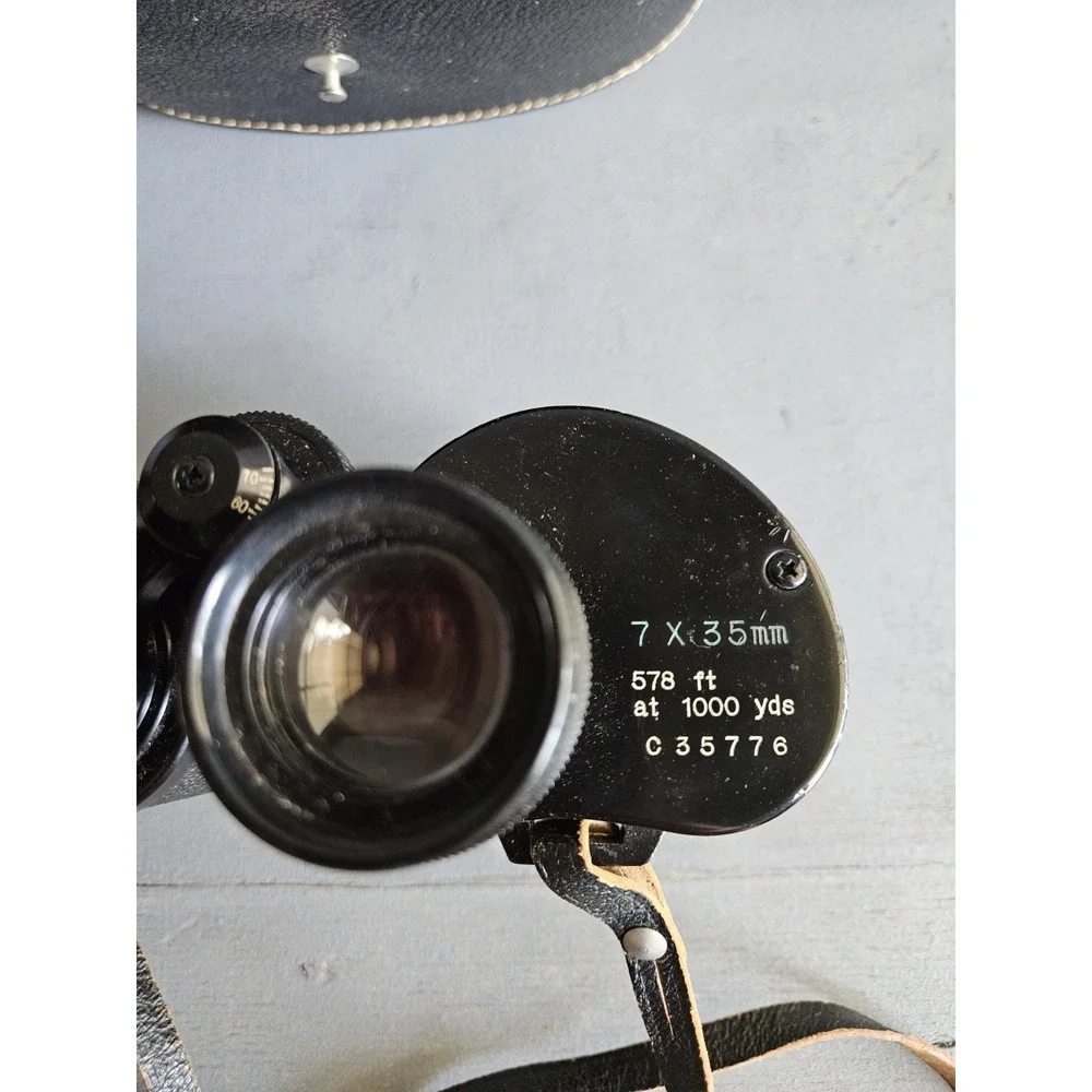 Vintage Sears Binoculars Model 6243 Extra Wide Angle 7x35 MM W Case Collectible